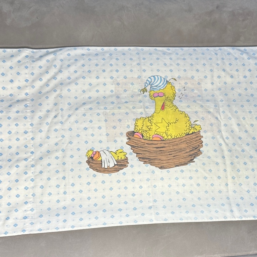 Sesame Street Big Bird, Baby Bird, Bert & Ernie Vintage Standard Pillow Case